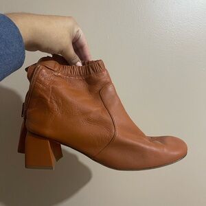 Women's Leather Ankle Boots - Brown
